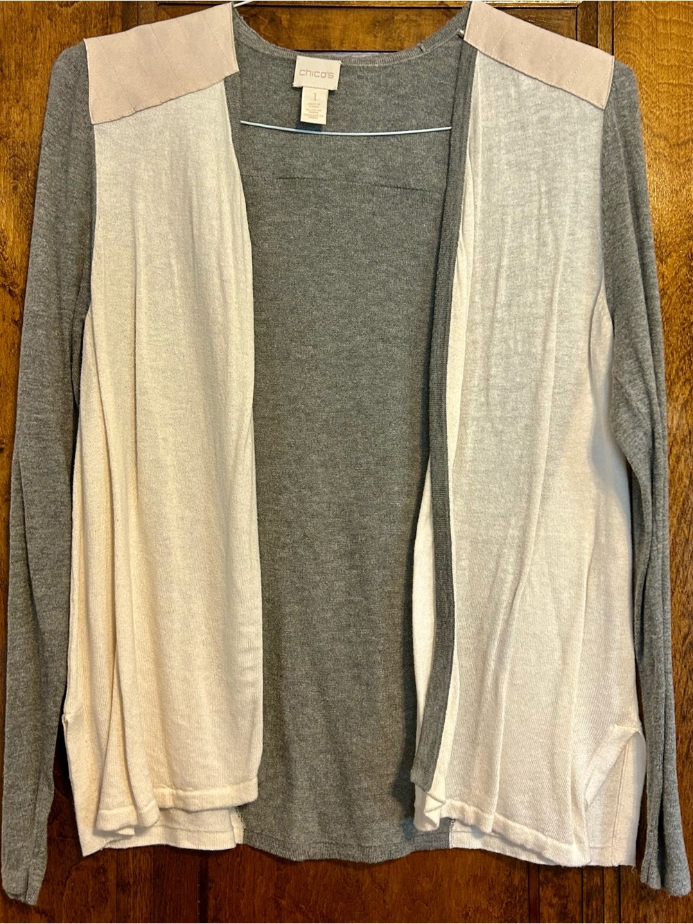 Chico's Soft Knit Crewneck Sweater in Heather Gray